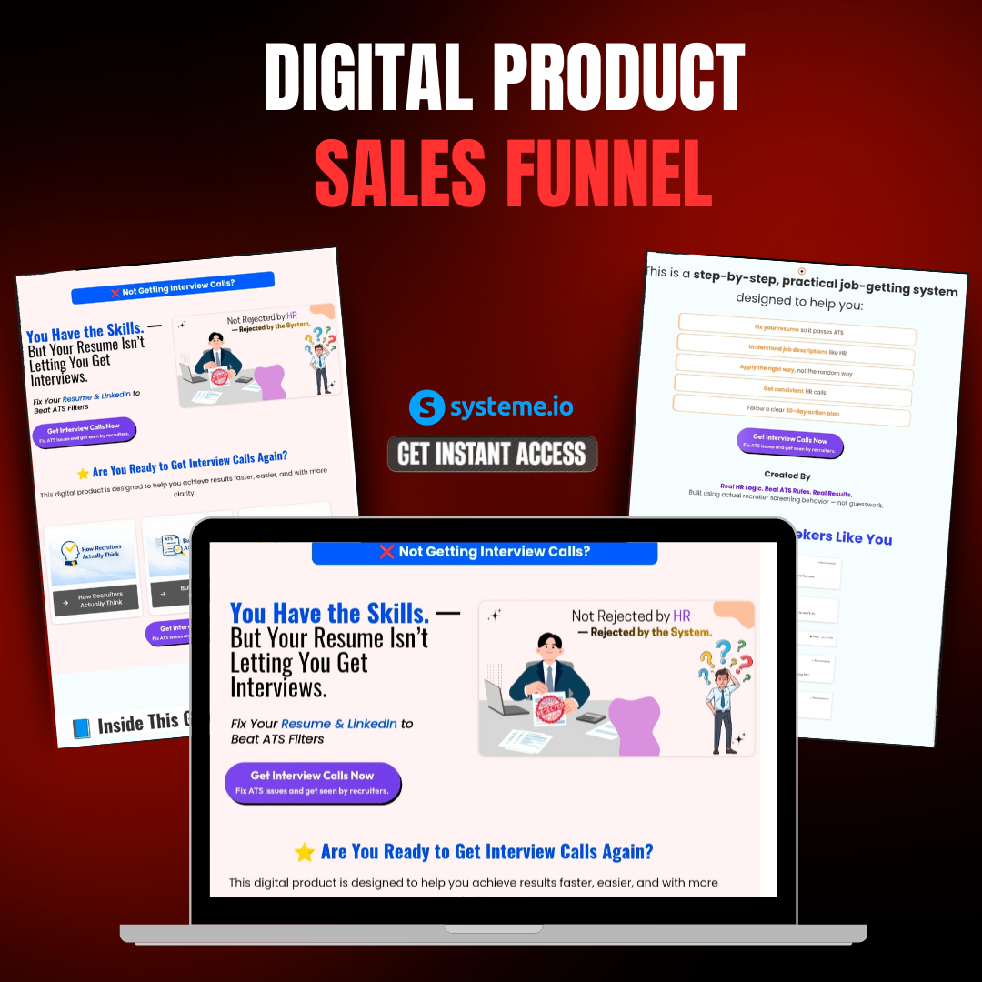 Systeme.io Funnel Template for Selling Digital Product (Copy)